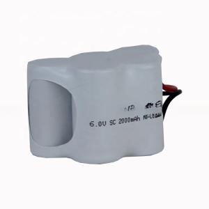 Quality 6v SC 2000mah NiCd High Temperature Rechargeable Battery Pack For 0.2C Discharge Rate wholesale