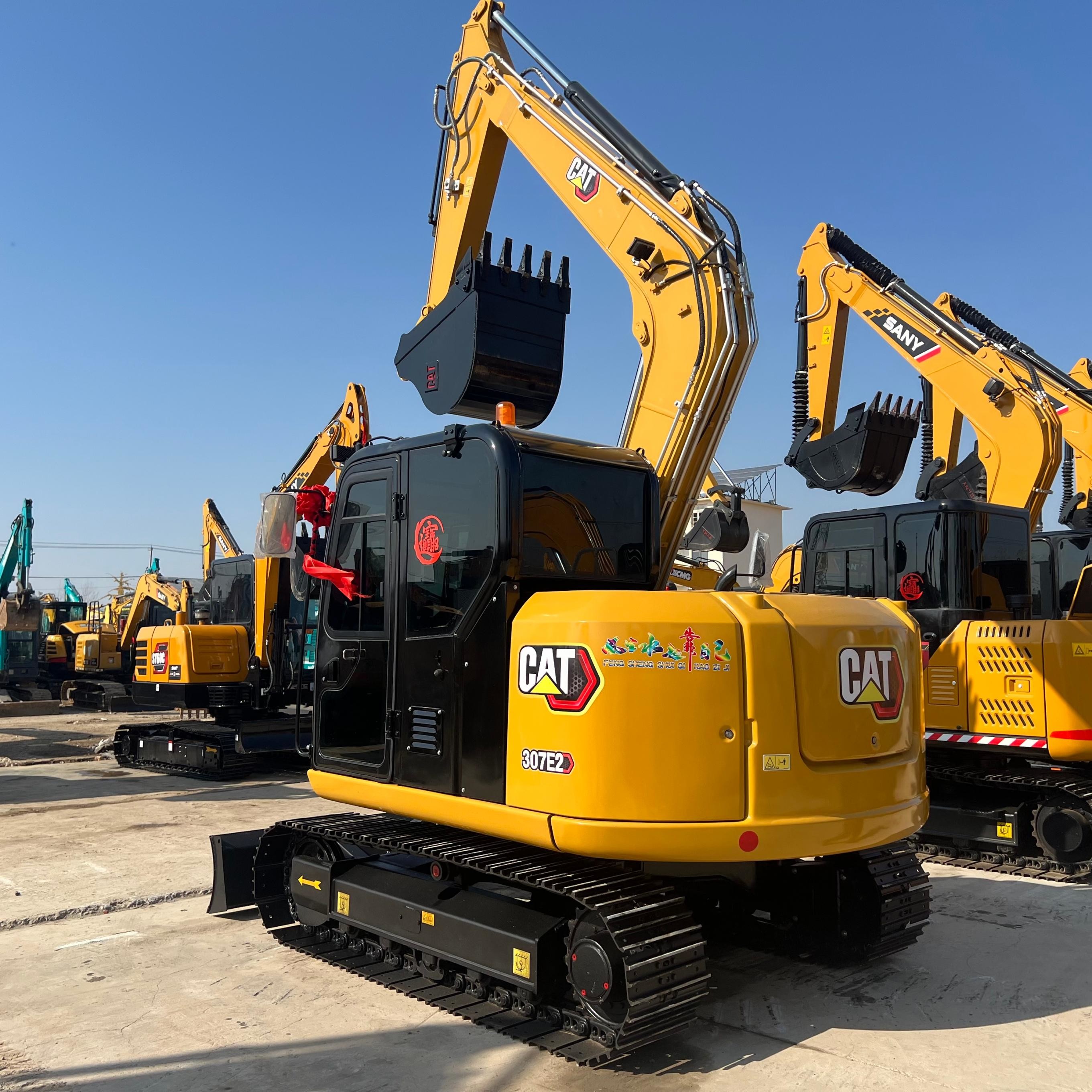 0.33 M³‌ Capacity Used CAT Hydraulic Crawler Excavators 7 Ton Second Hand Diggers