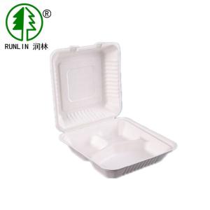 Quality Eco-friendly sugarcane fiber disposable dishware microwave lunch boxes wholesale