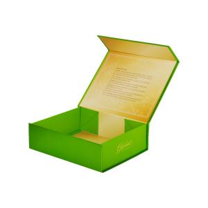 Quality Magnetic Foldable Paper Wig Gift Box Hair Extension Packaging Rectangle Green wholesale