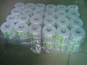 Quality White 36 Rolls Packing Toilet Tissue Paper Roll , Recycle Tissue wholesale