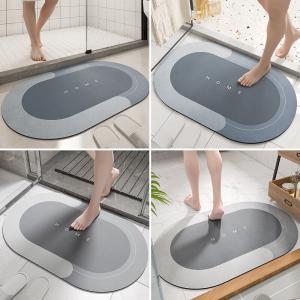 Quality Home Bathroom Rug Printing Super Absorbent Bath Mat Quick Drying Toilet Door Non-Slip Mat wholesale