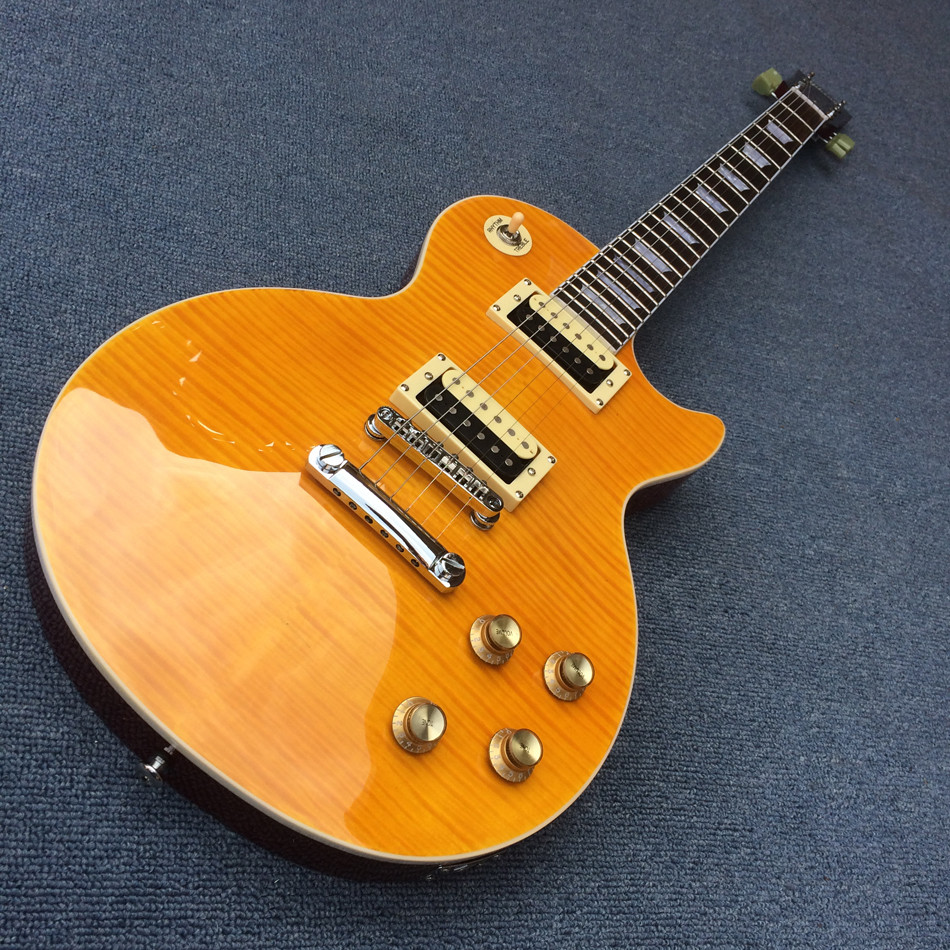 High quality Slash Signature lp guitar,tiger flame maple LP electric guitar,Solid mahogany LP slash guitaar