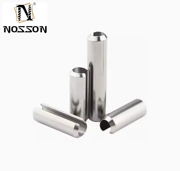 Black Coated Spring Steel Slotted Heavy Duty Rolling Spring Pin with High Corrosion Resistance DIN1444 Standard