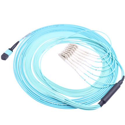 12 Core Patch Cord Fan Out Kit Fiber MTP Jumper Breakout Cord 2.0mm MPO To LC