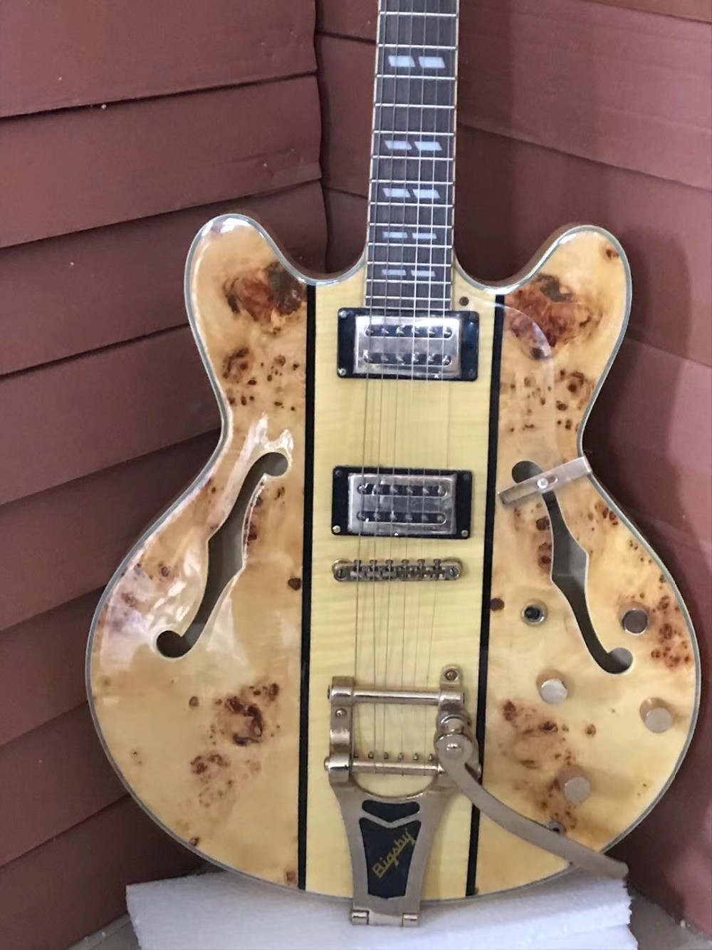 New High quality Archtop guitar jazz electric guitar bigsbys tremolo hollow body guitar