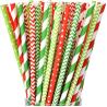 Buy cheap 7.75" Green And Red Striped Dot Chevron Paper Straw from wholesalers