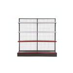 Euro style supermarket gondola shelves grid shelf retail store shelving