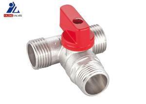 Quality Male X Male X Male ISO14001 Tee Handle Ball Valve 3 Way Tee Valve 362.5 Psi wholesale