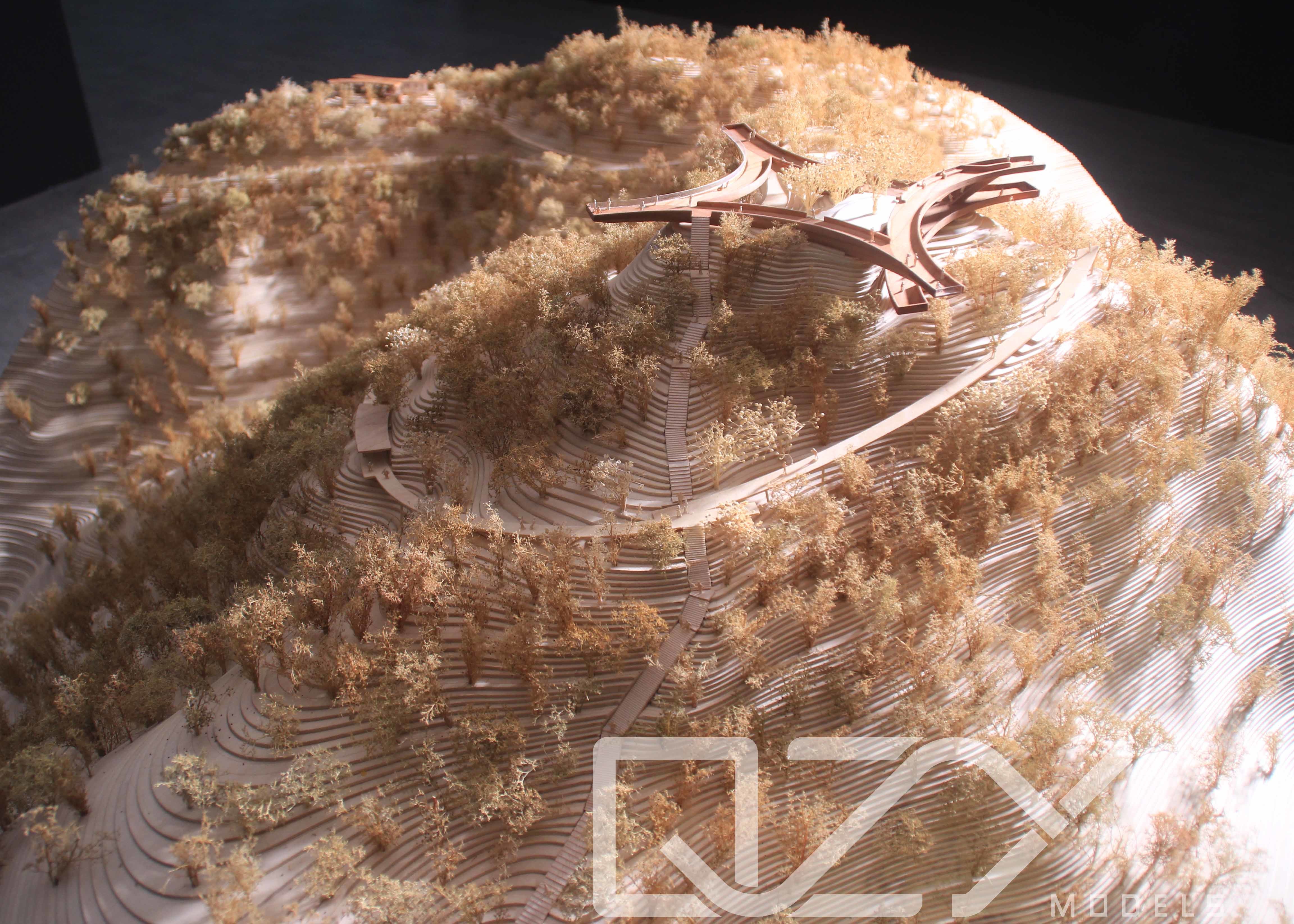 Handcraft Scale Architectural Landscape Model Tanglang Mountain Park