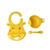 Buy cheap Baby Feeding Set Silicone Bibs And Bowls Giraffe Shape BPA Free Customized from wholesalers