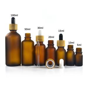 Quality Cosmetics 50ml Essential Oil Glass Dropper Bottle High Proficiency PP24 Cap wholesale