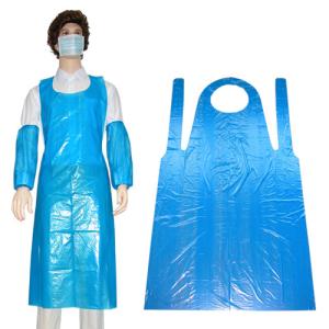 Quality Anti Barrier Disposable PE Apron , Dust Proof Blue Plastic Aprons wholesale