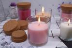 Candle Jar Clear Glass Bottle Cork Lid Airtightness For Decorative
