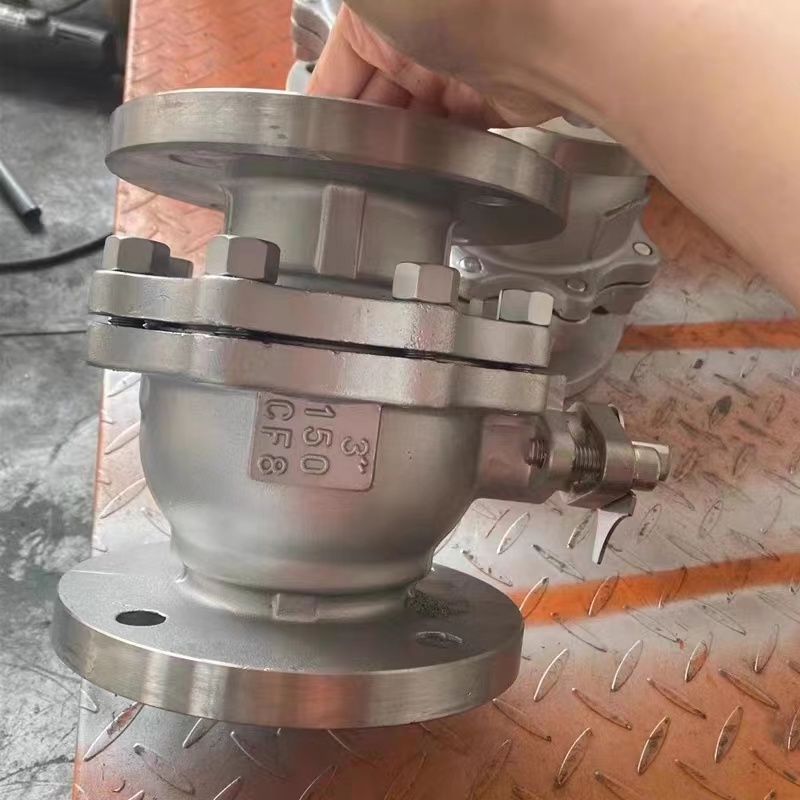 Full Bore ANSI 150 with ISO Stainless Steel Pneumatic Flange Ball Valve
