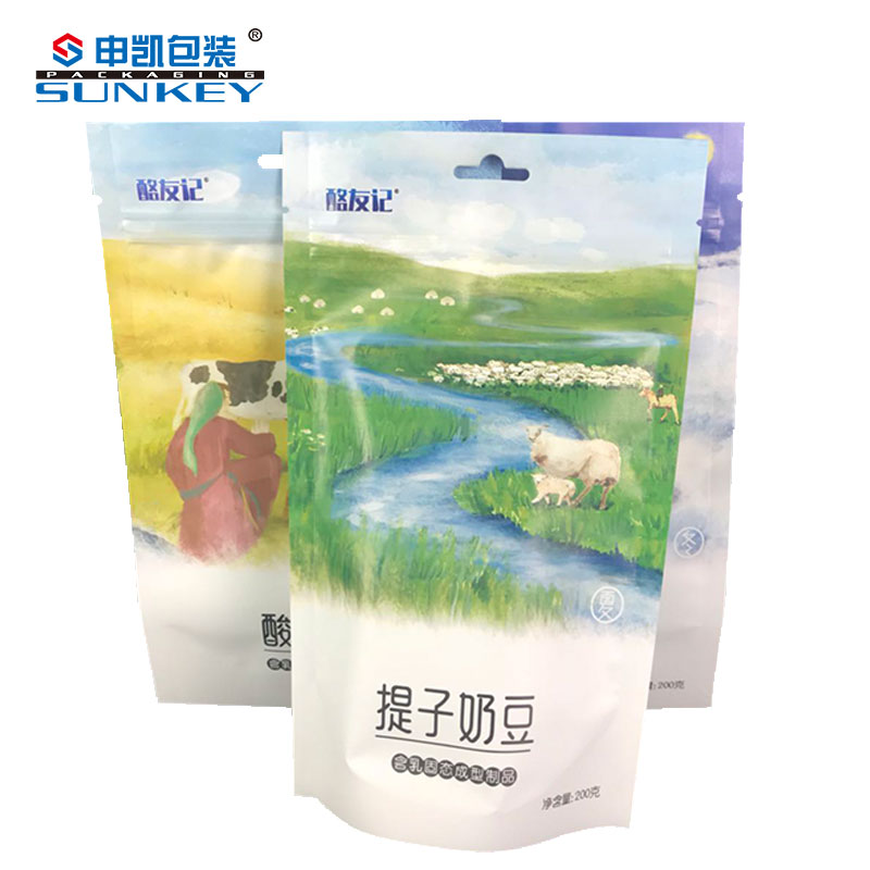 Custom Size Eco Different Type Moisture Proof Recycle Packaging Zipper Stand Up Pouch