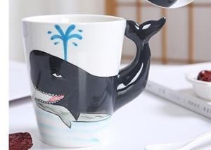 Quality Hotel Whale High Temperature Handmade Ceramic Travel Mug wholesale