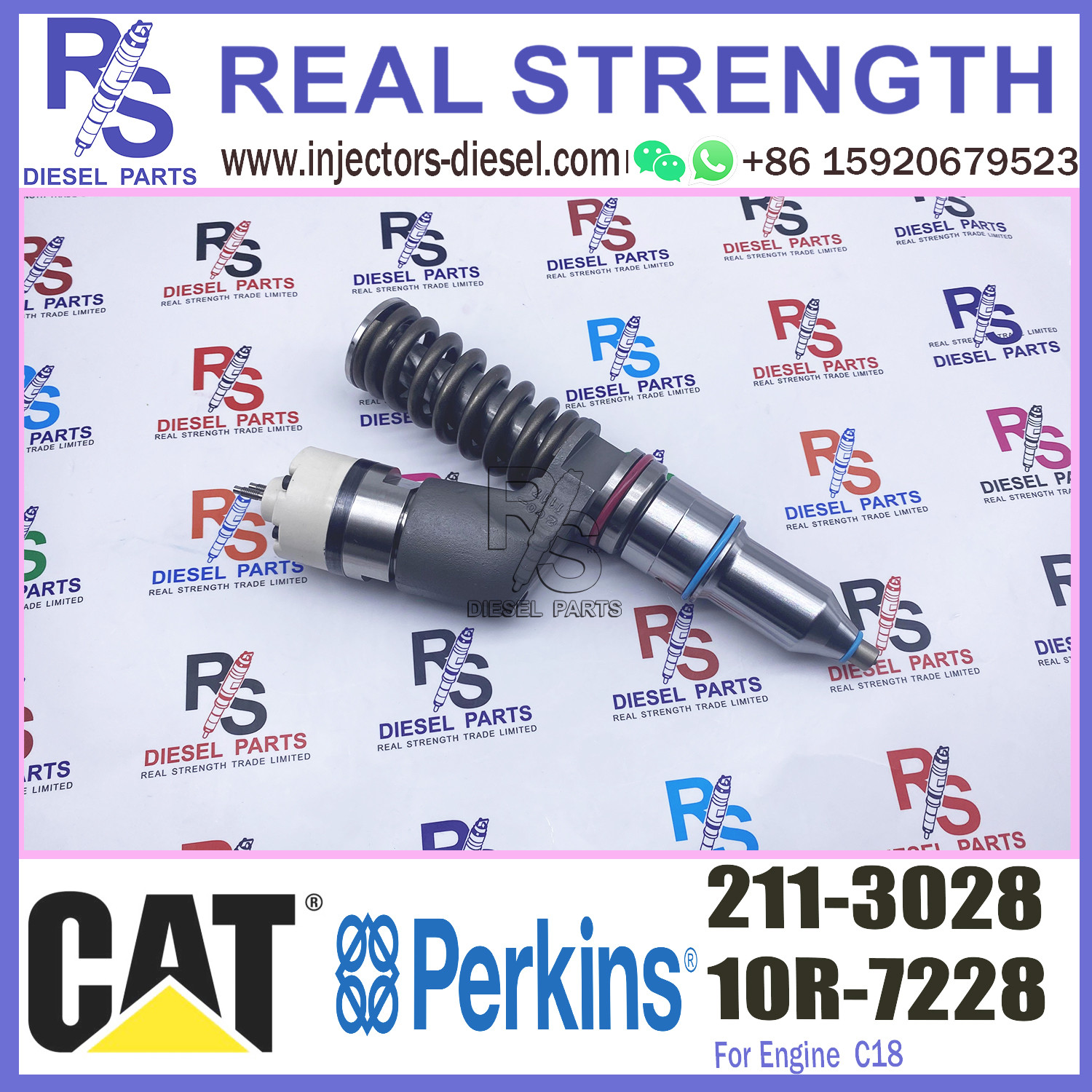 2113028 211-3028 Diesel Fuel Injector 2010565 201-0565 10R7228 10R7228 For Caterpillar Engine 3406E C15 C18 C27 C32
