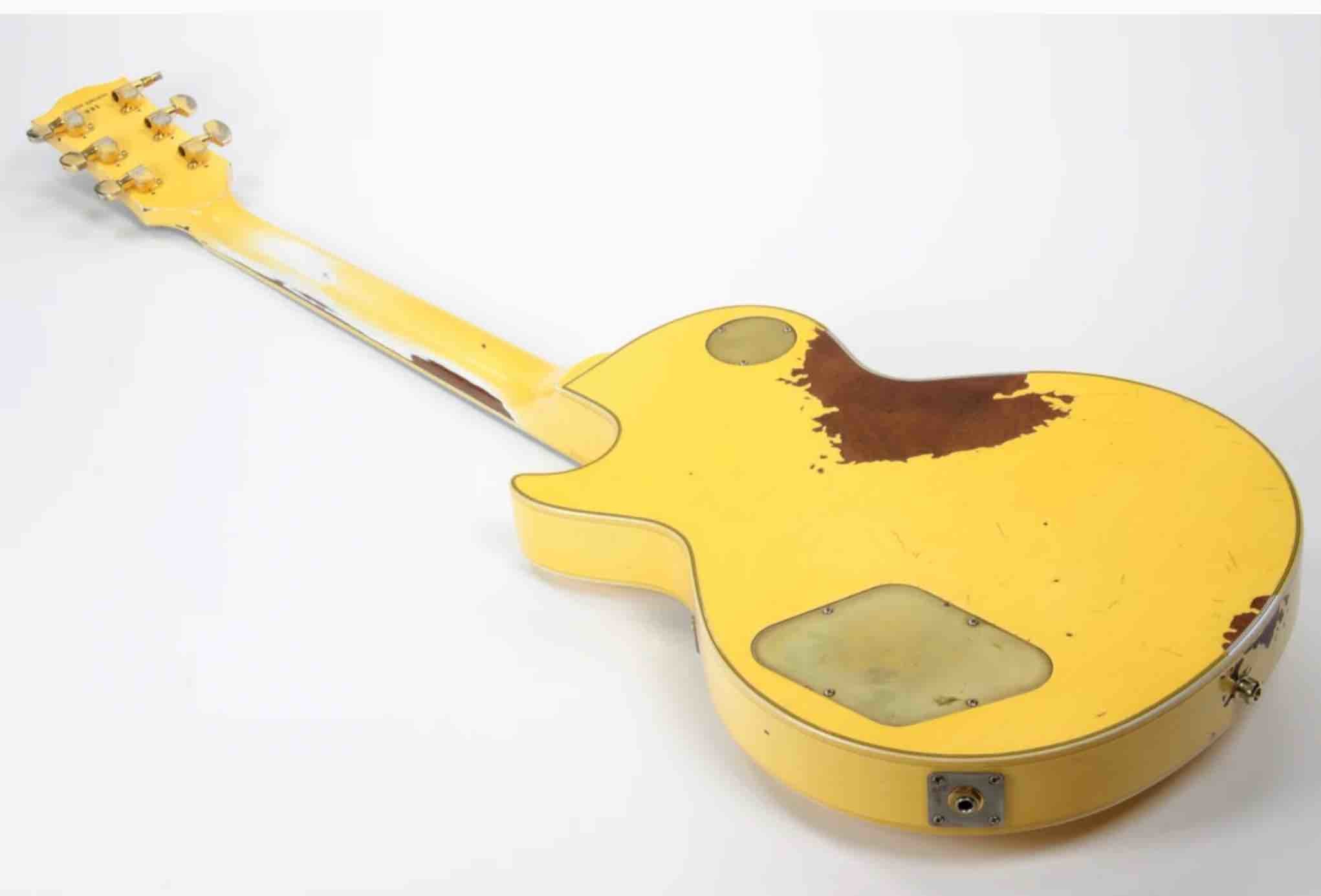 Custom Heavy Relic Randy Rhoads 1974 Antique Electric Guitar in White Cream Color