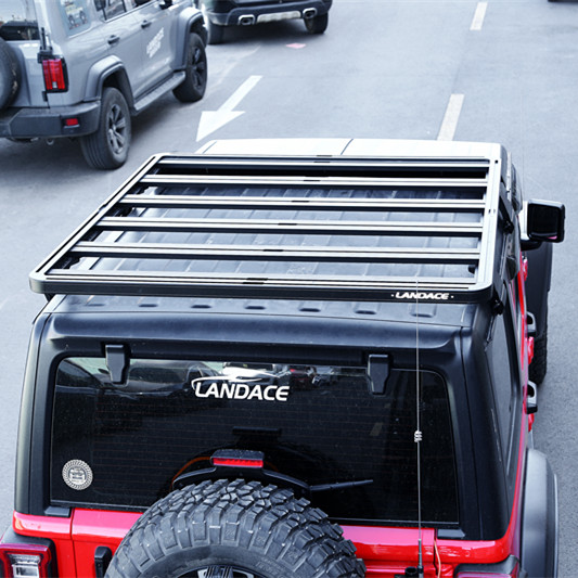 2000*1425*55mm Black Aluminum Alloy Roof Rack for Wrangler Long-Lasting Performance