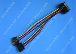 8 Inch Slim SATA Data Cable , 15 Pin Male to Female SATA Power Extension Cable