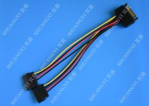Quality 8 Inch Slim SATA Data Cable , 15 Pin Male to Female SATA Power Extension Cable wholesale