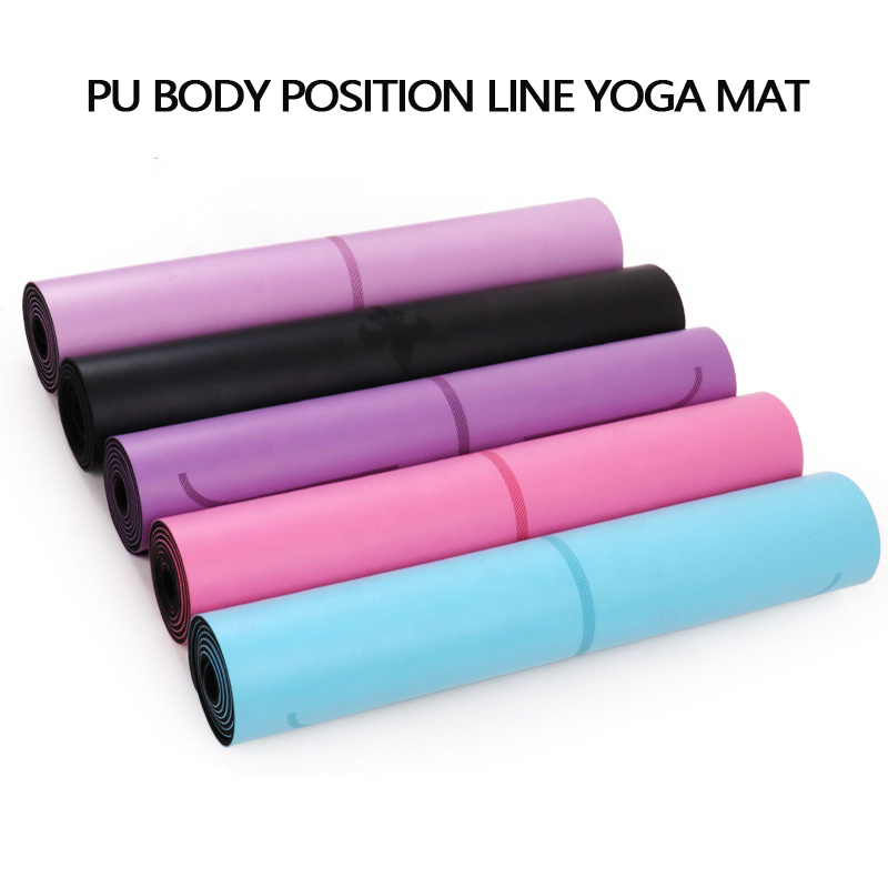 5mm PU Natural Rubber Eco Friendly Yoga Mat High Resilience 68*183cm