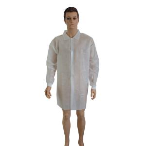Quality White Disposable Laboratory Coats , Soft Disposable Surgical Clothing wholesale
