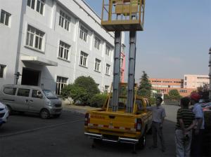 Quality Hydraulic Vertical Aerial Work Platform Aluminium Alloy Double Mast For Airports wholesale
