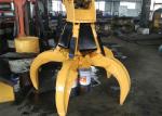 Hydraulic Orange Peel Grab Bucket 0.57 Cum Closed Volume 100-200L/Min Grab Flow