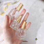 Clear 100ml Perfume Spray Bottle Cosmetic Packaging Luxury Unique Square Glass