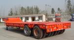2x2 50 T Low Loader Semi Trailer , 2 Line Four Axle Heavy Duty Low Bed Trailers