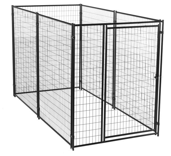 Cheap Black Heavy Duty Dog Kennel Run 4ft X 4ft X 6ft Outside Welded Wire Mesh for sale