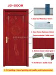 Cherry Composite Veneer PVC Wooden Doors 208cm Height PU Paint