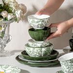 Business Gifts Floral Porcelain Ceramics Salad Bowl Set of 4 Sustainable and