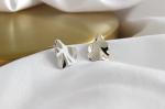 Lanciashow 925 Sterling Silver Studs Earrings Irregular Fine Jewellery