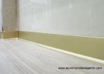 Commercial Aluminium Metal Skirting Board With Shine Gold Waterproof