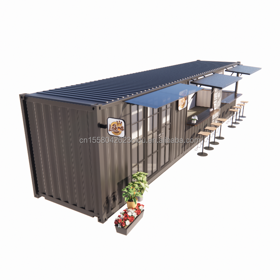 Hotel Accommodation Solution Prefabricated Modular Container Houses in Container Store/Shop with Aluminum Alloy Windows