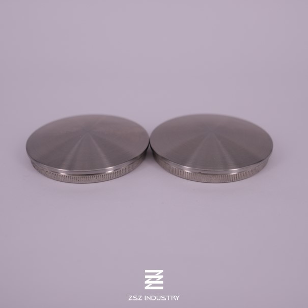 42.4x2.0mm Railing End Caps , Dome Stainless Steel End Cap Round Tube Use