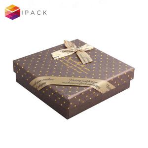 Quality Pantone Color 800gsm Printed Rigid Box With Ribbon wholesale