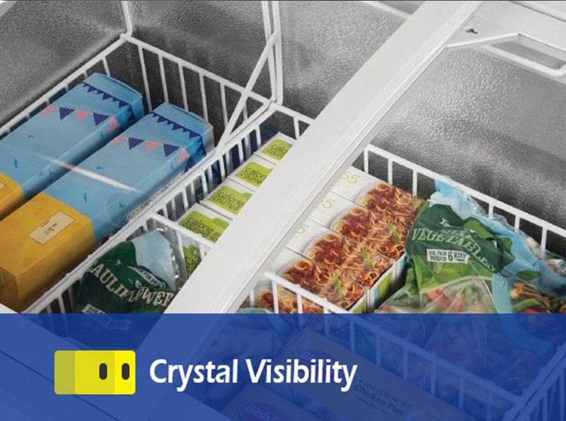LED Glass Door Ice Cream Freezer