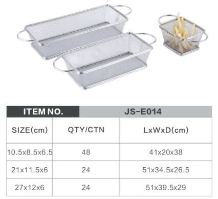 Premium stainless steel wire mesh french fries preserve strainer small deep frying basket