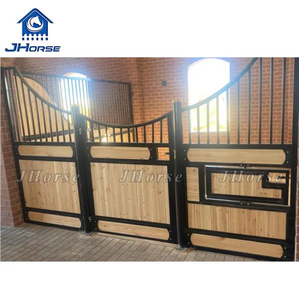Low Cost Horse Farm Pine Wood Galvanized Equine Products Horse Stall Front Door