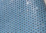 Light Blue Beautiful Perforated Leather Fabric Waterproof Leather Material