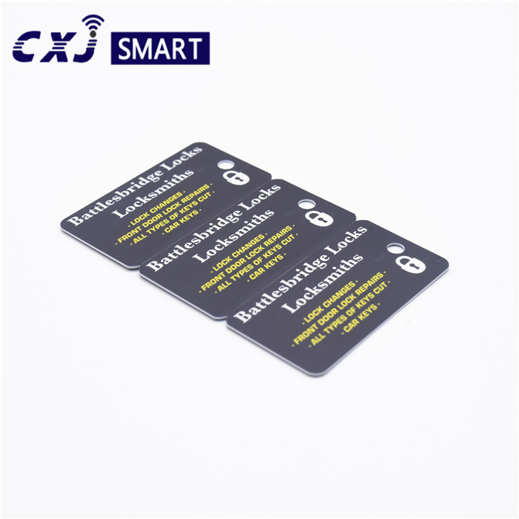 CMYK Color Plastic Business Cards , Pvc Business Card Printing 3 In 1 Key Fob