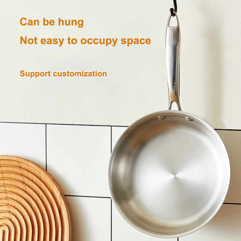 304 Stainless Steel Stovetop Frying Pan Nonstick Sustainable
