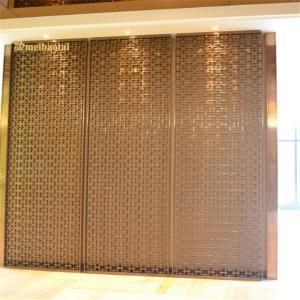 Quality Checkered Shape Partition Stainless Steel Room Divider Hotel Decoration wholesale