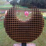 Orb Shape Corten Steel Garden Sculpture Artwork Three Dimensional