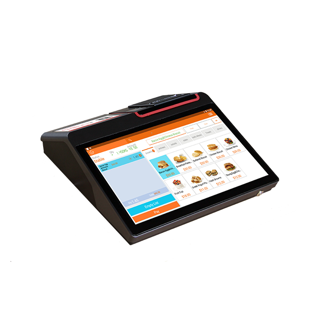 Restaurant All-in-One POS System with 12.5 inch Full HD 1080P Display and Touchscreen