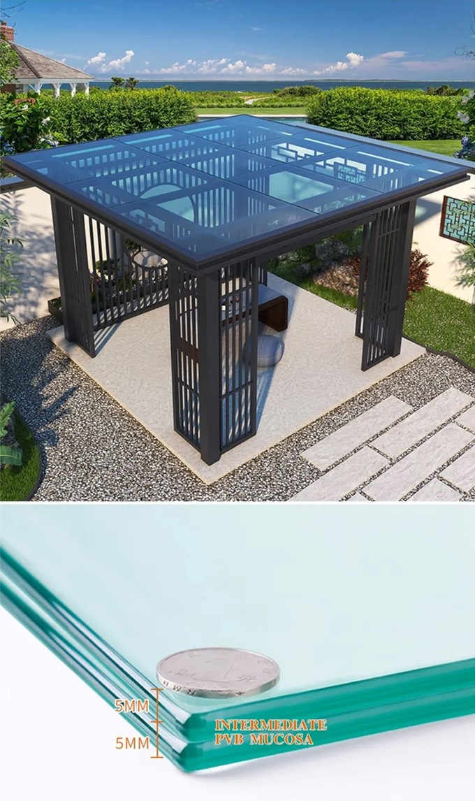 Elegant and Modern Design Aluminum Pergola, Weather-resistant for All Seasons